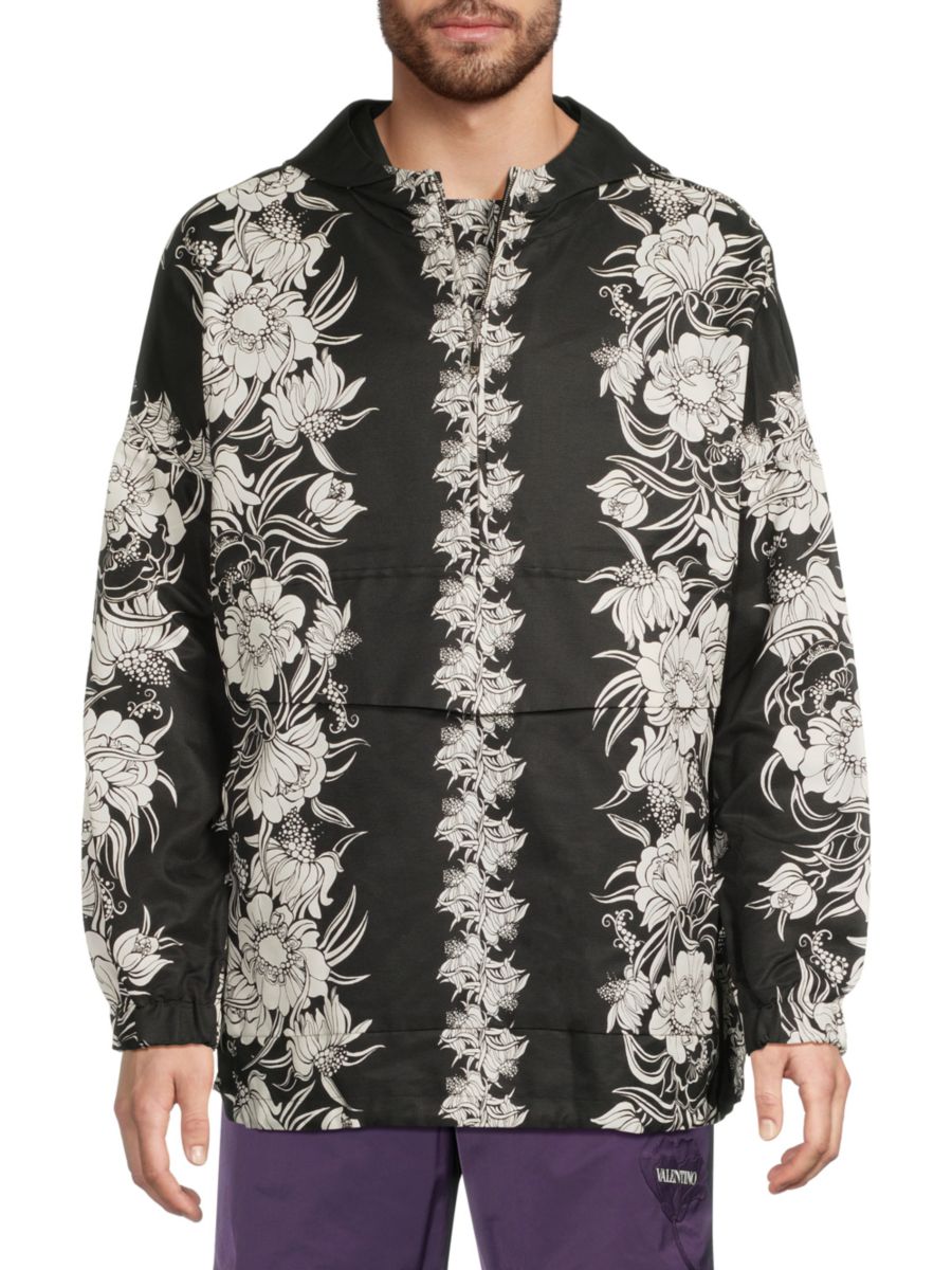 Легкая толстовка с цветочным принтом Valentino, черный/белый
Легкая толстовка с цветочным принтом Valentino, черный/белый