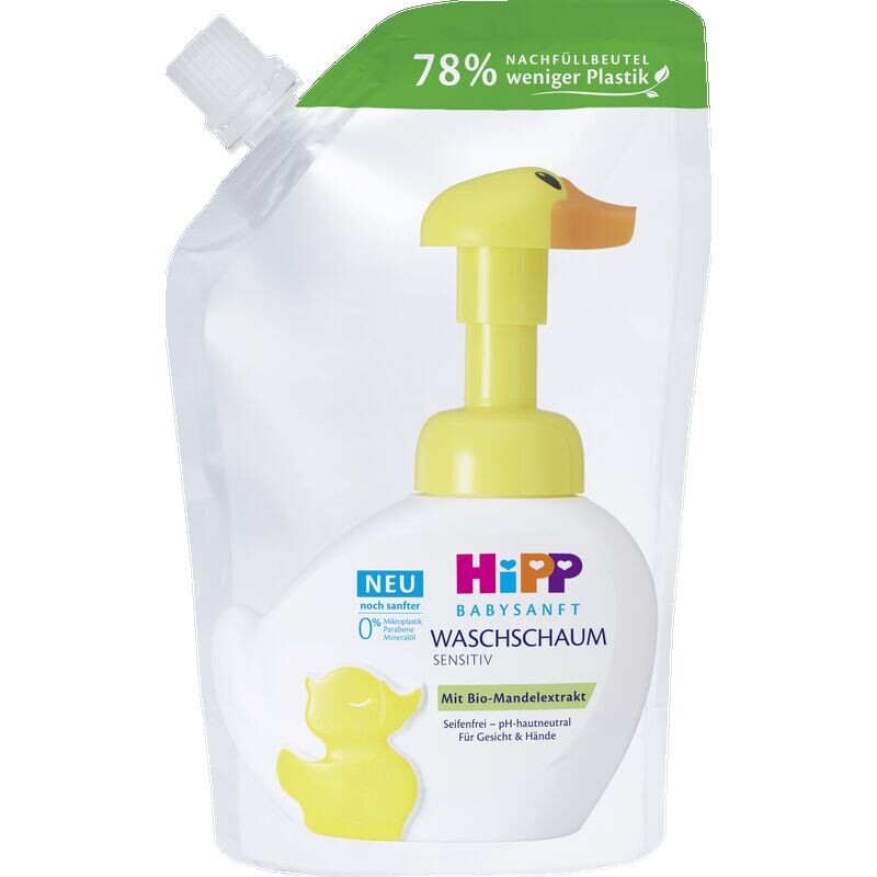 Пена для стирки Babysanft Sensitive, сменный блок HiPP, 250 ml
Пена для стирки Babysanft Sensitive, сменный блок HiPP, 250 ml