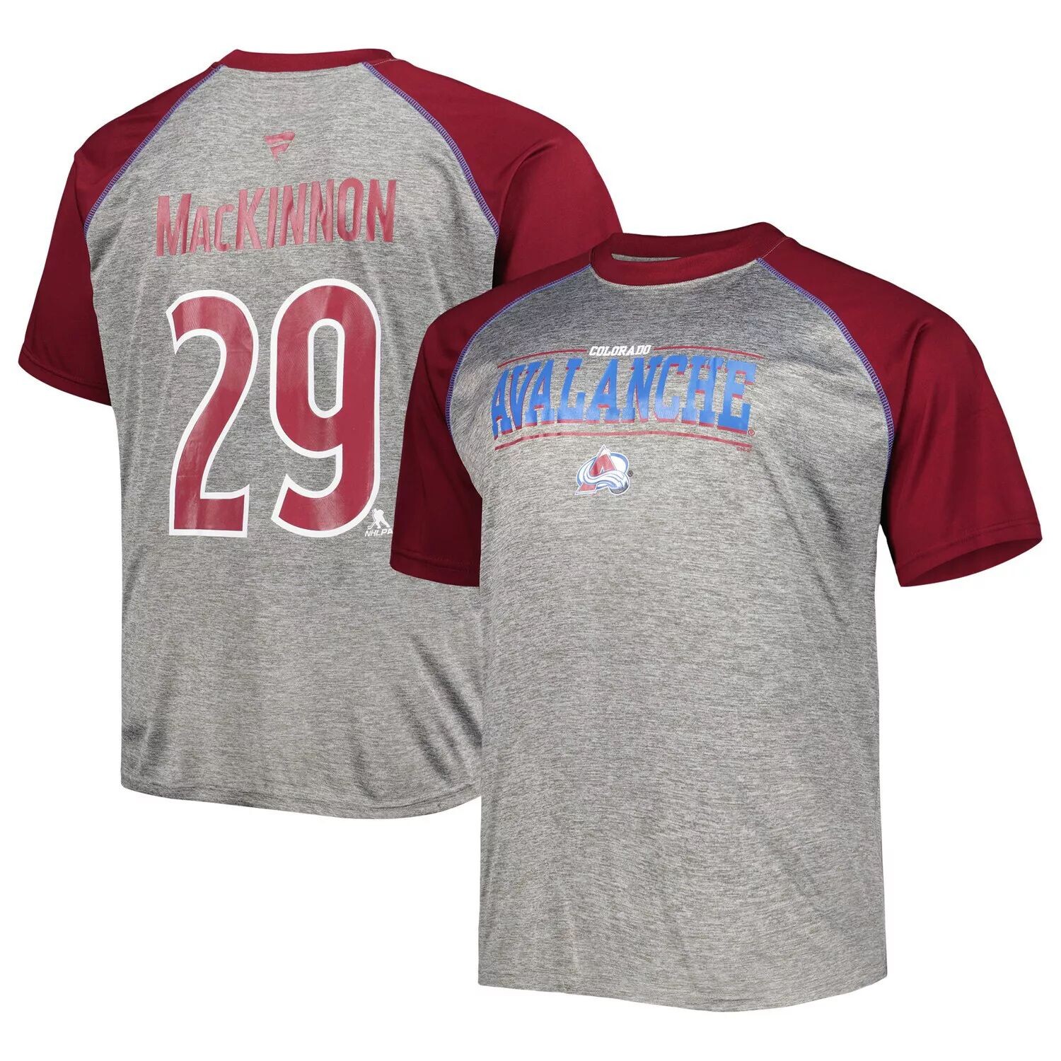 Мужская брендовая футболка Nathan MacKinnon Heather Grey/Burgundy Colorado Avalanche Big & Tall Contrast реглан с именем и номером Fanatics
Мужская брендовая футболка Nathan MacKinnon Heather Grey/Burgundy Colorado Avalanche Big & Tall Contrast реглан с именем и номером Fanatics