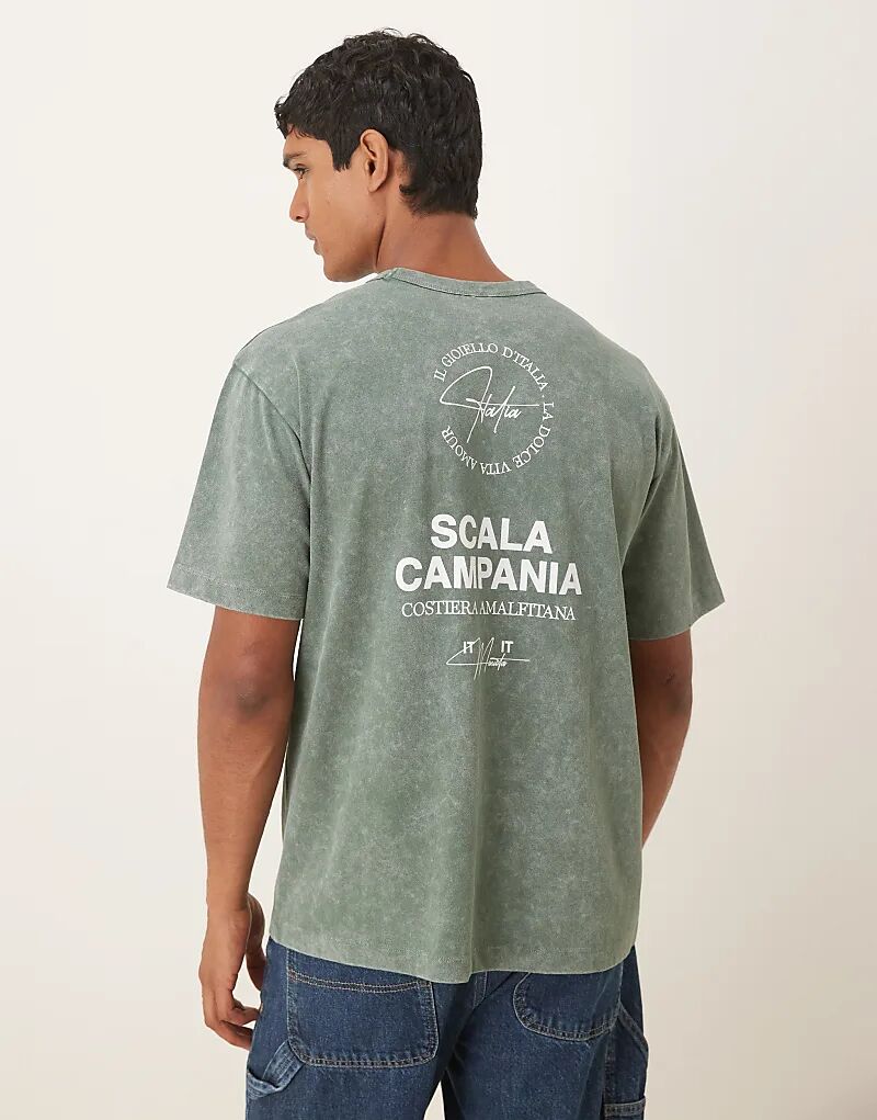 Свободная футболка ASOS DESIGN с текстовой графикой цвета хаки
Свободная футболка ASOS DESIGN с текстовой графикой цвета хаки