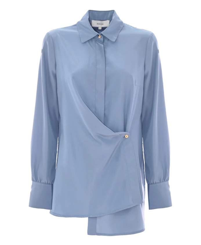 Рубашка с длинными рукавами асимметричного кроя. Kocca, синий
Рубашка с длинными рукавами асимметричного кроя. Kocca, синий
