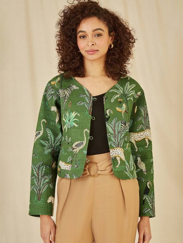 Двусторонняя куртка из стеганого материала животного происхождения Yumi, зеленый
Двусторонняя куртка из стеганого материала животного происхождения Yumi, зеленый