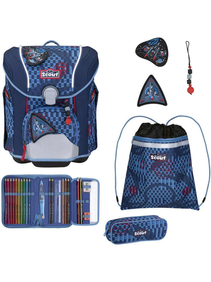 Scout Набор из 4 предметов: детский спасательный фонарик Micro Safety Light, синий, для школьного рюкзака, в стиле «Космический исследователь»
Scout Набор из 4 предметов: детский спасательный фонарик Micro Safety Light, синий, для школьного рюкзака, в стиле «Космический исследователь»