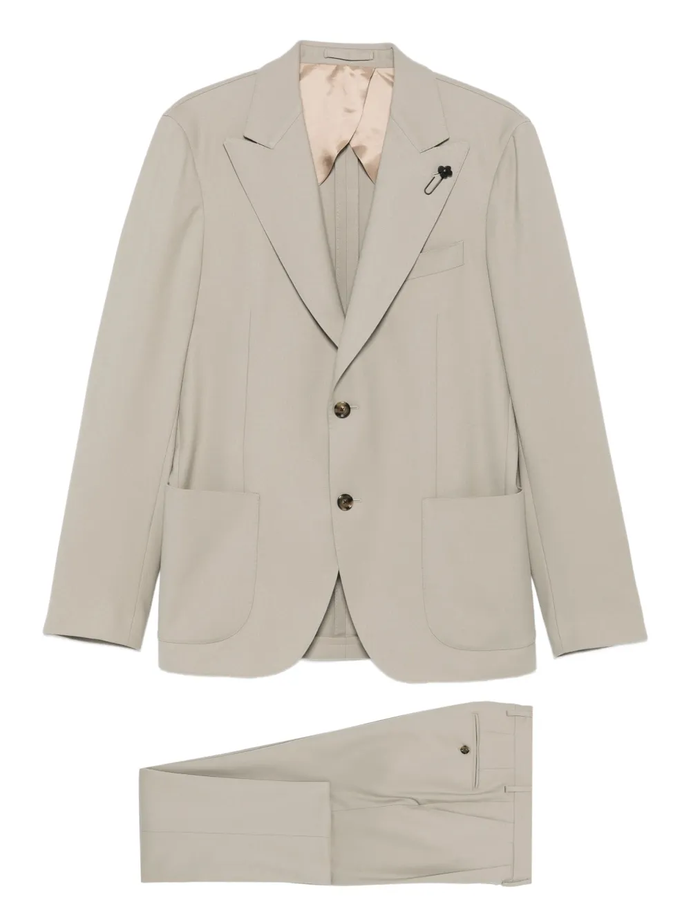 Костюм с накладным карманом Lardini, нейтральный
Костюм с накладным карманом Lardini, нейтральный