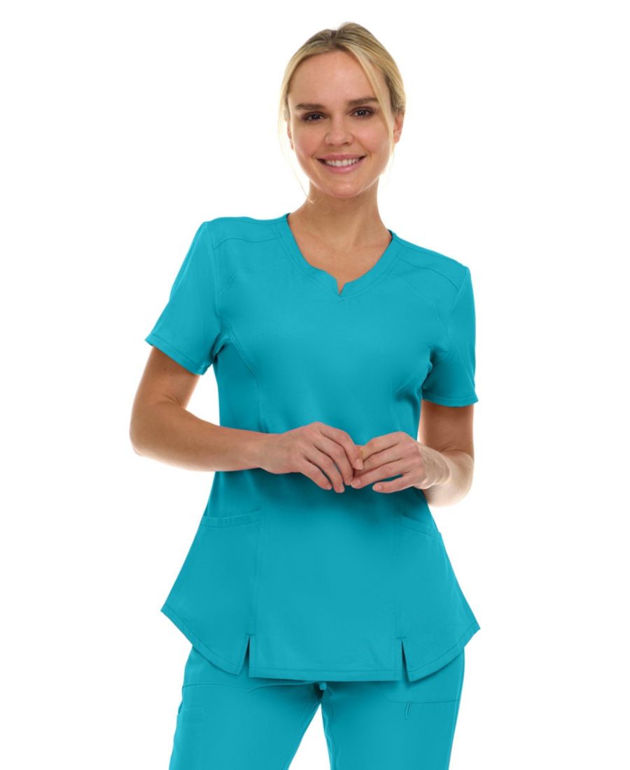 Женская медицинская рубашка с V-образным вырезом и двумя карманами, эластичная ткань, не требующая особого ухода, цвет жевательная резинка, размер L Medichic, Teal
Женская медицинская рубашка с V-образным вырезом и двумя карманами, эластичная ткань, не требующая особого ухода, цвет жевательная резинка, размер L Medichic, Teal