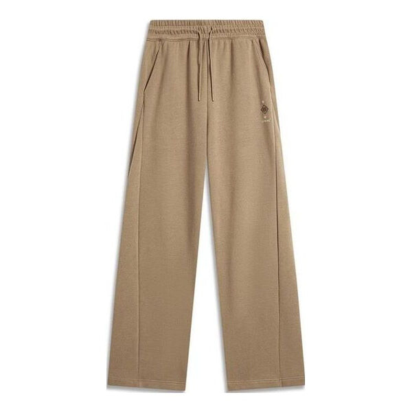 Брюки китайская культура свободные трикотажные брюки Li-Ning, хаки 
Брюки китайская культура свободные трикотажные брюки Li-Ning, хаки