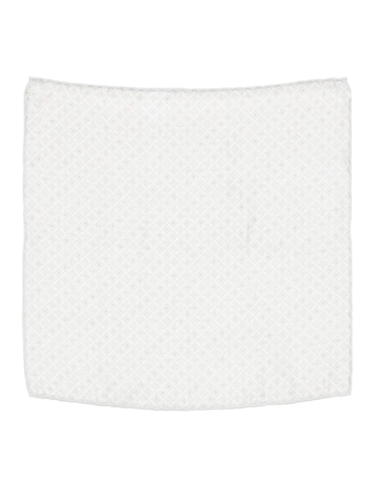 Шелковый шарф Brunello Cucinelli с геометрическим узором, белый 
Шелковый шарф Brunello Cucinelli с геометрическим узором, белый