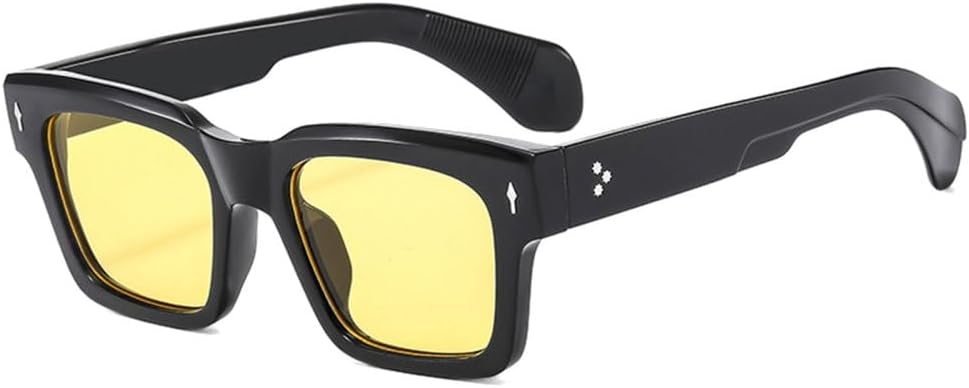 Мужские солнцезащитные очки квадратной формы в стиле ретро с заклепками, женские солнцезащитные очки в стиле панк, модные солнцезащитные очки с защитой от УФ-излучения UV400 generic, Black Yellow
Мужские солнцезащитные очки квадратной формы в стиле ретро с заклепками, женские солнцезащитные очки в стиле панк, модные солнцезащитные очки с защитой от УФ-излучения UV400 generic, Black Yellow