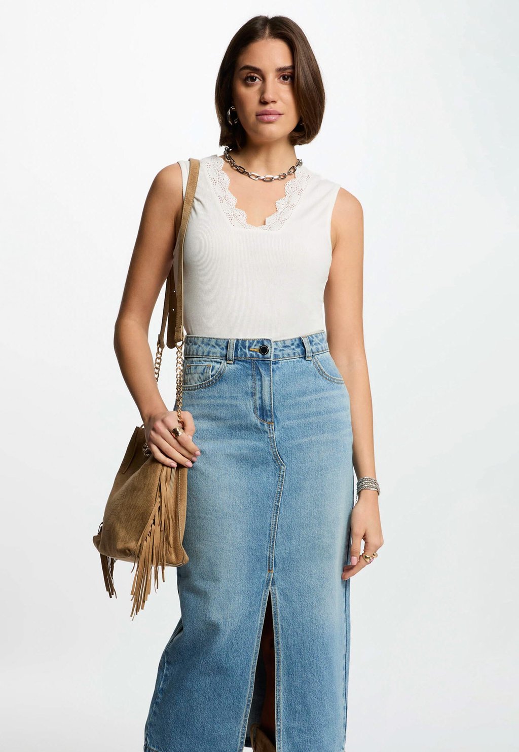 Топ SLEEVELESS Morgan, белый
Топ SLEEVELESS Morgan, белый