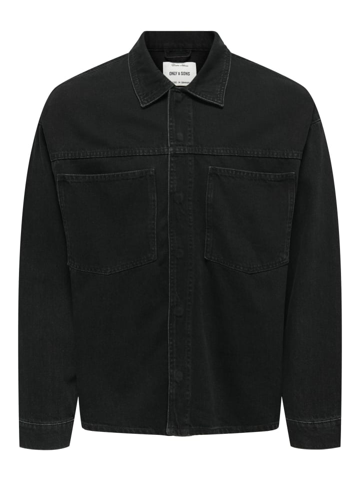 Стираная черная джинсовая куртка ONLY & SONS
Стираная черная джинсовая куртка ONLY & SONS