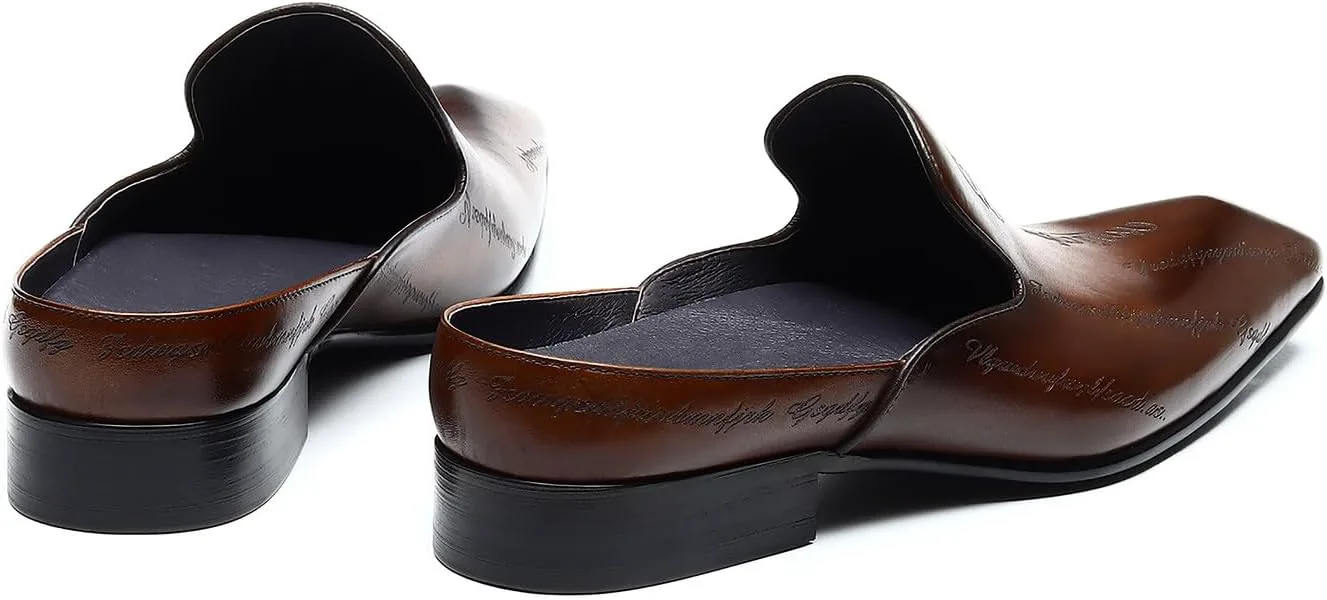 Мужские мюли Santimon сандалии формальные лоферы из кожи сабо бизнес-кэжуал открытая задняя часть шлепанцы на лето для мужчин, коричневый
Мужские мюли Santimon сандалии формальные лоферы из кожи сабо бизнес-кэжуал открытая задняя часть шлепанцы на лето для мужчин, коричневый