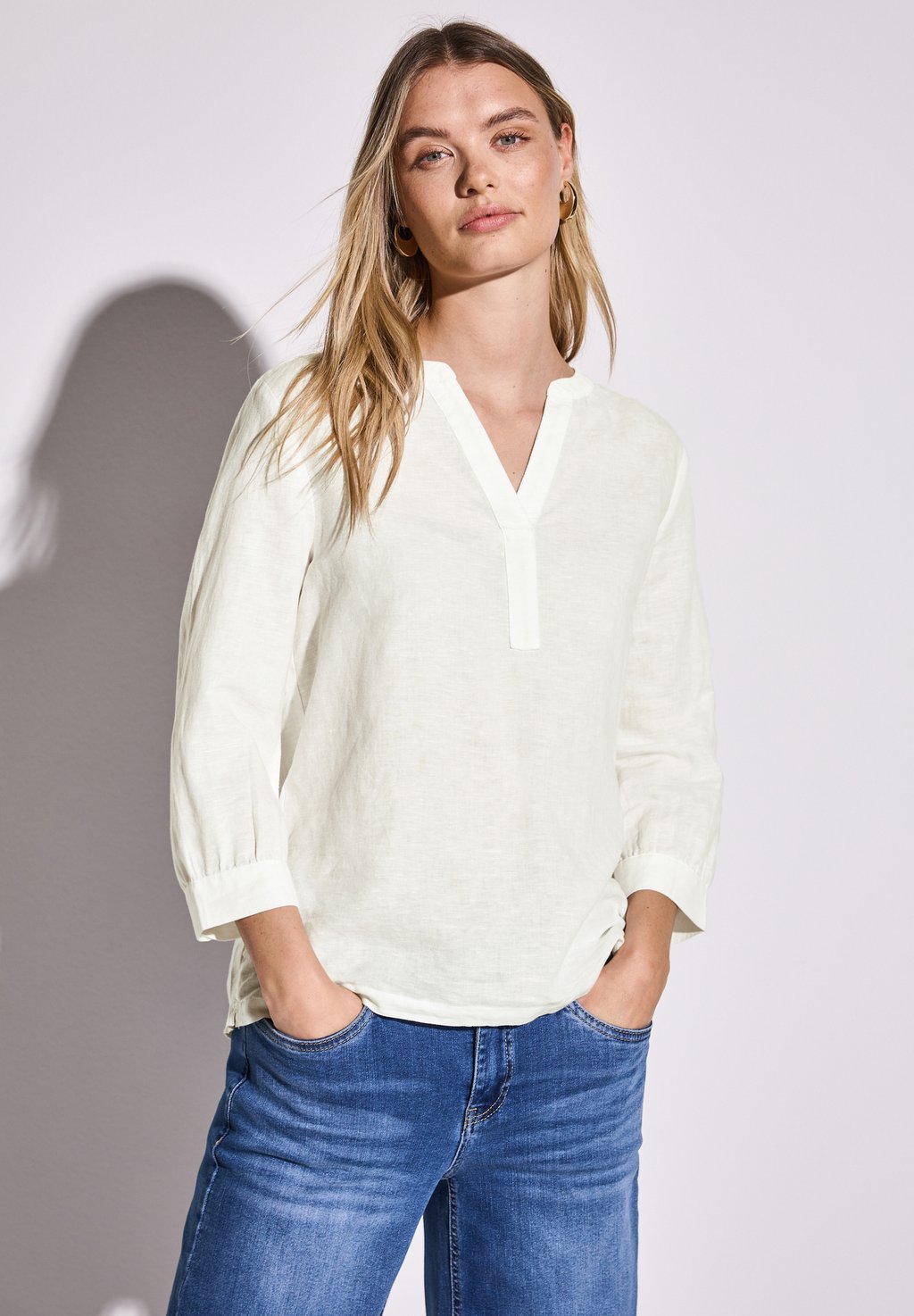 Блуза IN UNIFARBE Street One, кремовый
Блуза IN UNIFARBE Street One, кремовый