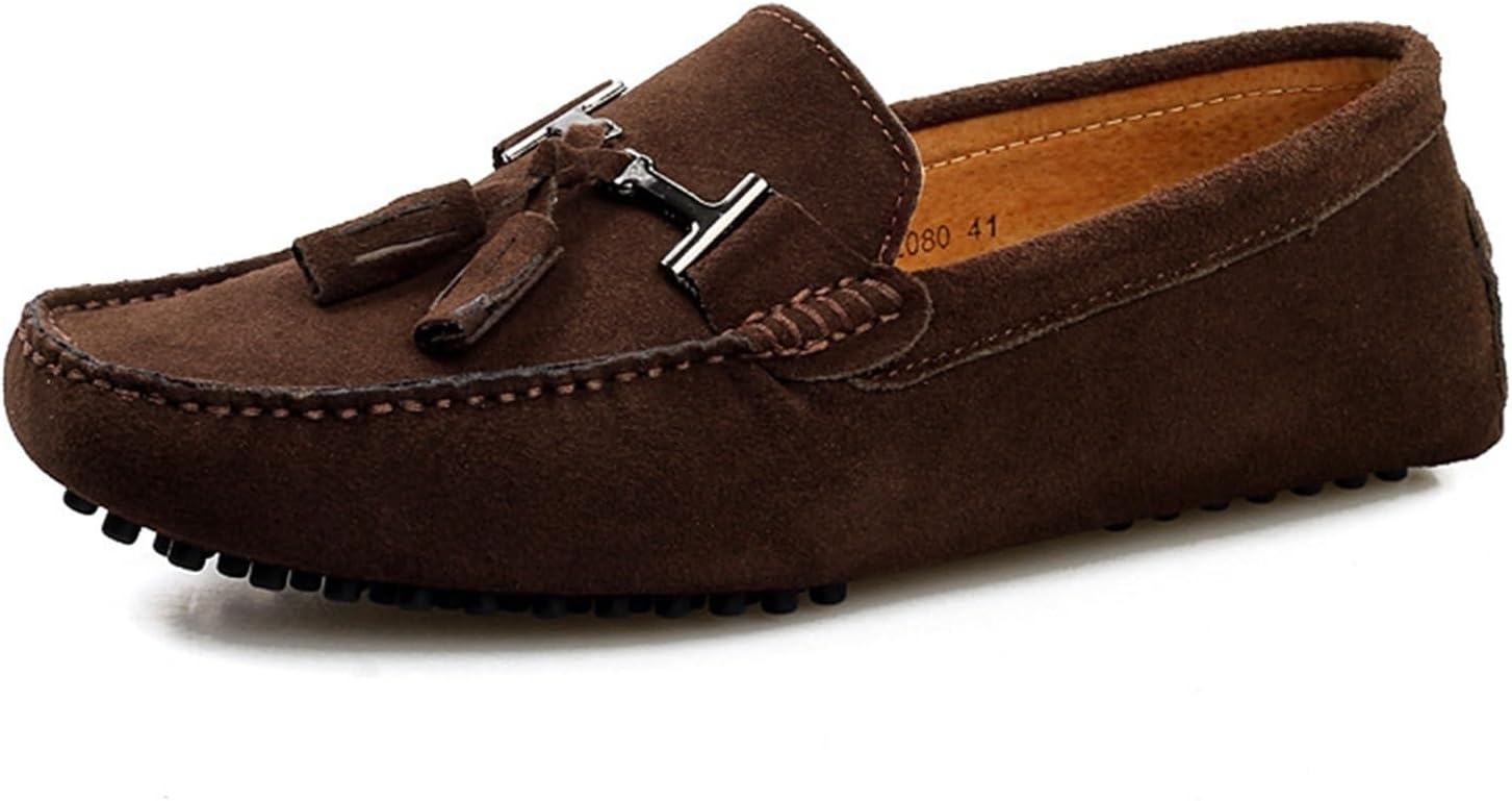 Мужские повседневные замшевые лоферы с кисточками и ручной прошивкой, слипоны из кожи, удобные для ходьбы на улице, с круглым носком, легкие, плоские, и повседневной носки Generic, коричневый
Мужские повседневные замшевые лоферы с кисточками и ручной прошивкой, слипоны из кожи, удобные для ходьбы на улице, с круглым носком, легкие, плоские, и повседневной носки Generic, коричневый