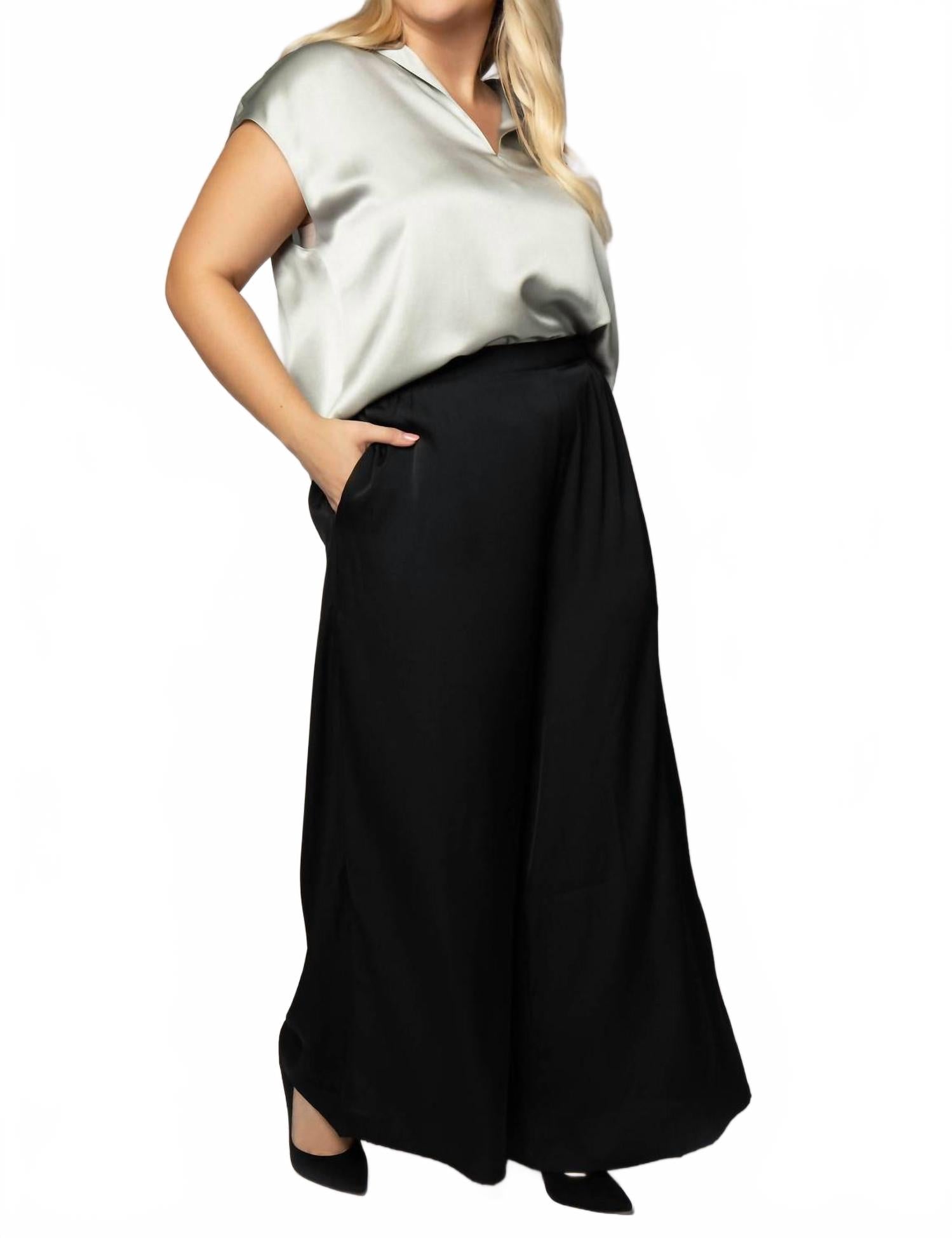 Квинсленд Широкие Брюки - Плюс в черном Nouvelle / Silk95five
Квинсленд Широкие Брюки - Плюс в черном Nouvelle / Silk95five