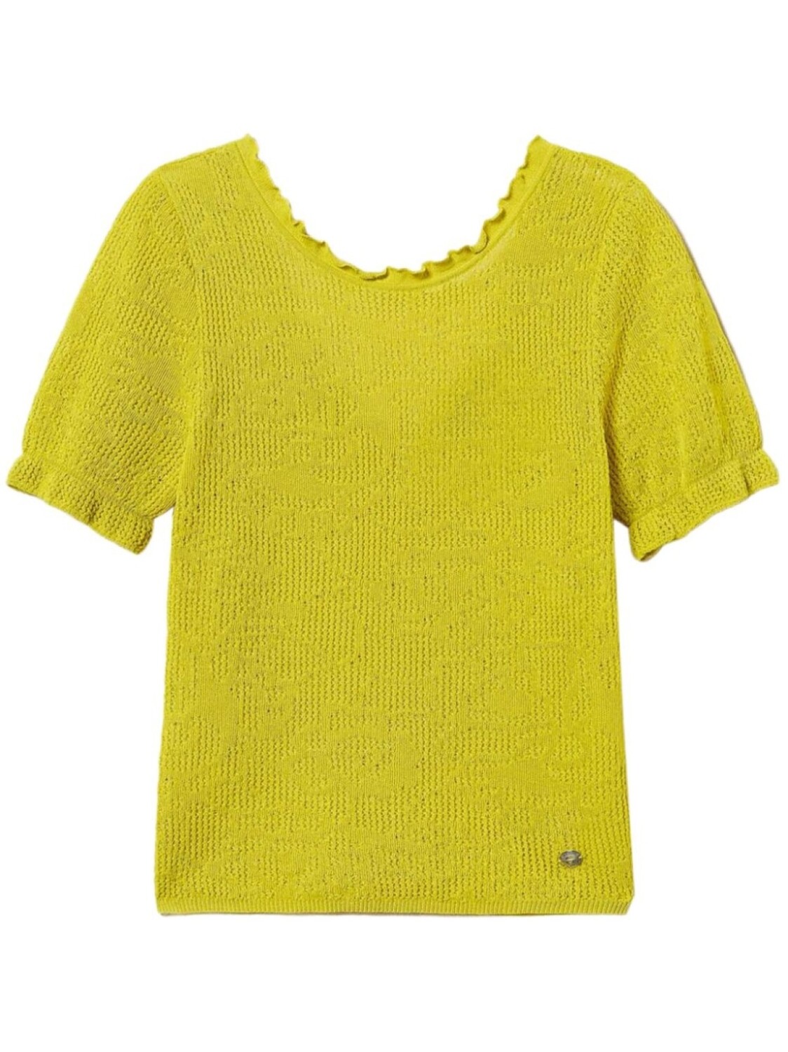 TWINSET жаккардовый топ с цветочным узором, желтый 
TWINSET жаккардовый топ с цветочным узором, желтый