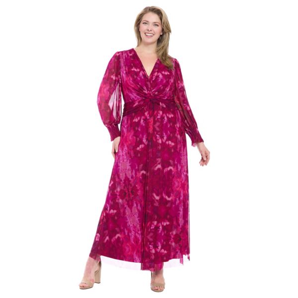 Платье макси размера плюс с закругленной талией и рукавами-епископами London Times, цвет pink berry
Платье макси размера плюс с закругленной талией и рукавами-епископами London Times, цвет pink berry