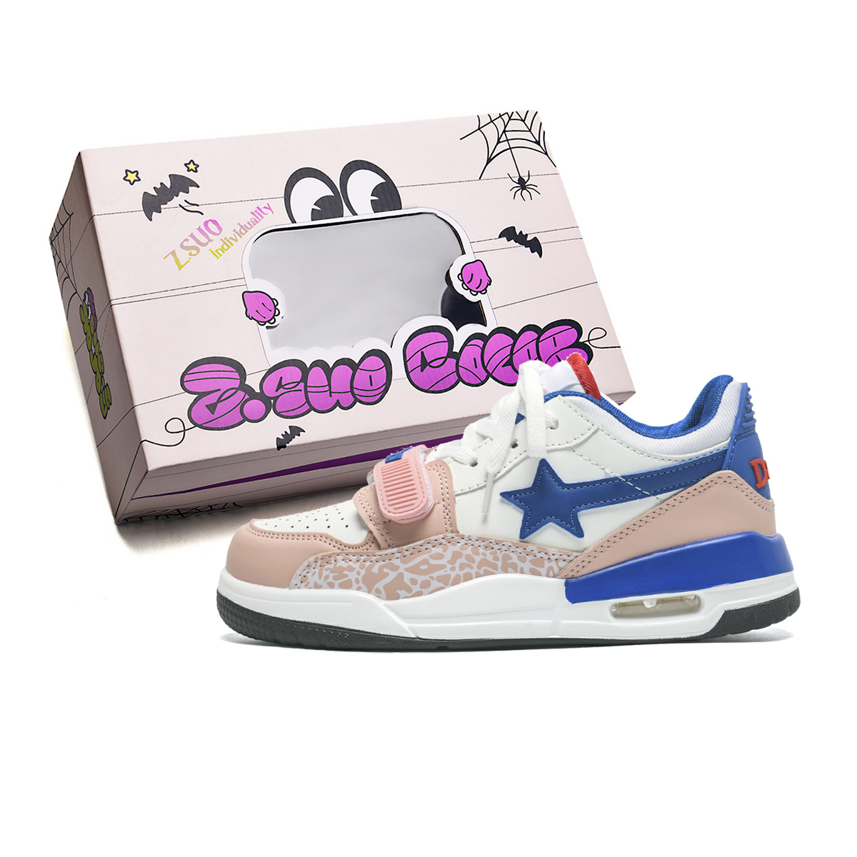 Z.SUO Кроссовки для скейтборда унисекс с амортизацией, поддержкой, увеличением роста, легкие, низкие, розово-голубые, цвет Pink Blue 
Z.SUO Кроссовки для скейтборда унисекс с амортизацией, поддержкой, увеличением роста, легкие, низкие, розово-голубые, цвет Pink Blue