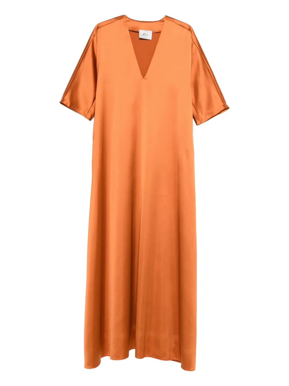 Атласное платье макси с v-образным вырезом Atu Body Couture, оранжевый
Атласное платье макси с v-образным вырезом Atu Body Couture, оранжевый