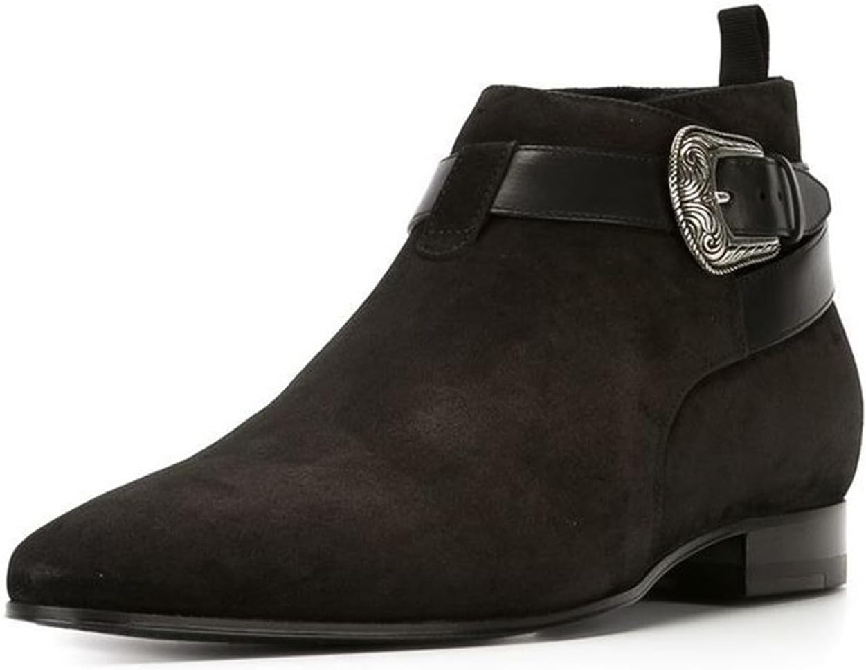 Мужские ботинки Santimon Chukka на щиколотке из топовой кожи с пряжкой - западные ботинки Jodhpur из замши с ремешком, заостренным носком, для повседневной носки, родео, вечеринок и повседневного использования, черный
Мужские ботинки Santimon Chukka на щиколотке из топовой кожи с пряжкой - западные ботинки Jodhpur из замши с ремешком, заостренным носком, для повседневной носки, родео, вечеринок и повседневного использования, черный