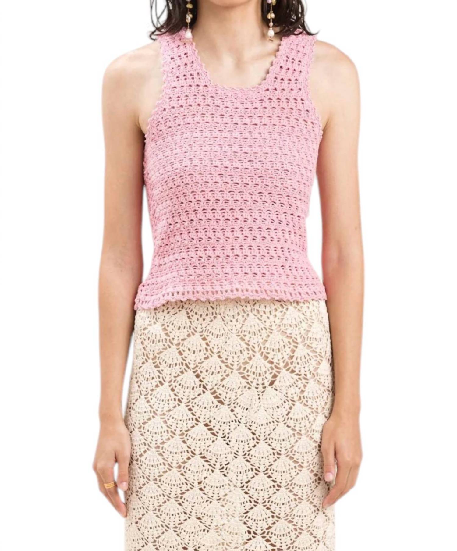 Майка Wardeh в розовом цвете Tala Barbotin Khalidy 
Майка Wardeh в розовом цвете Tala Barbotin Khalidy