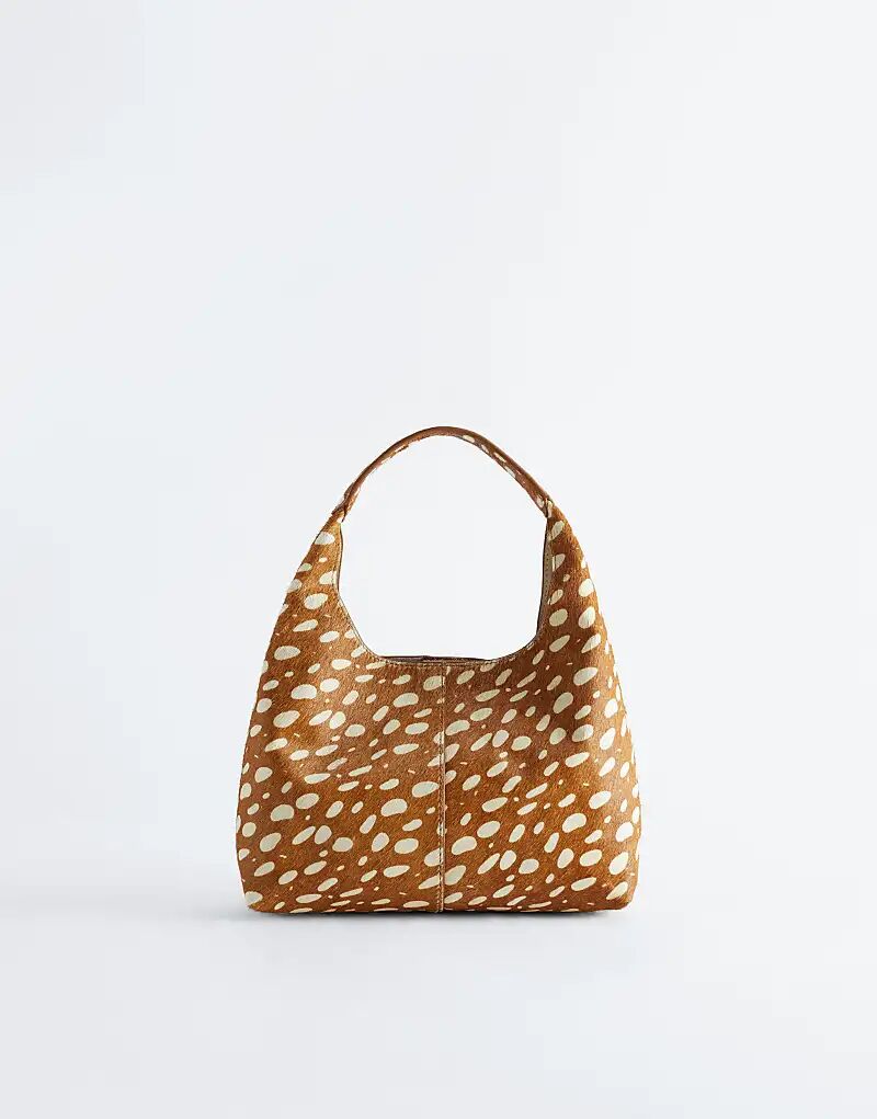 & Other Stories, очень маленькая сумка-тоут из ворсистой кожи и замши с коричневым принтом оленя Бэмби
& Other Stories, очень маленькая сумка-тоут из ворсистой кожи и замши с коричневым принтом оленя Бэмби