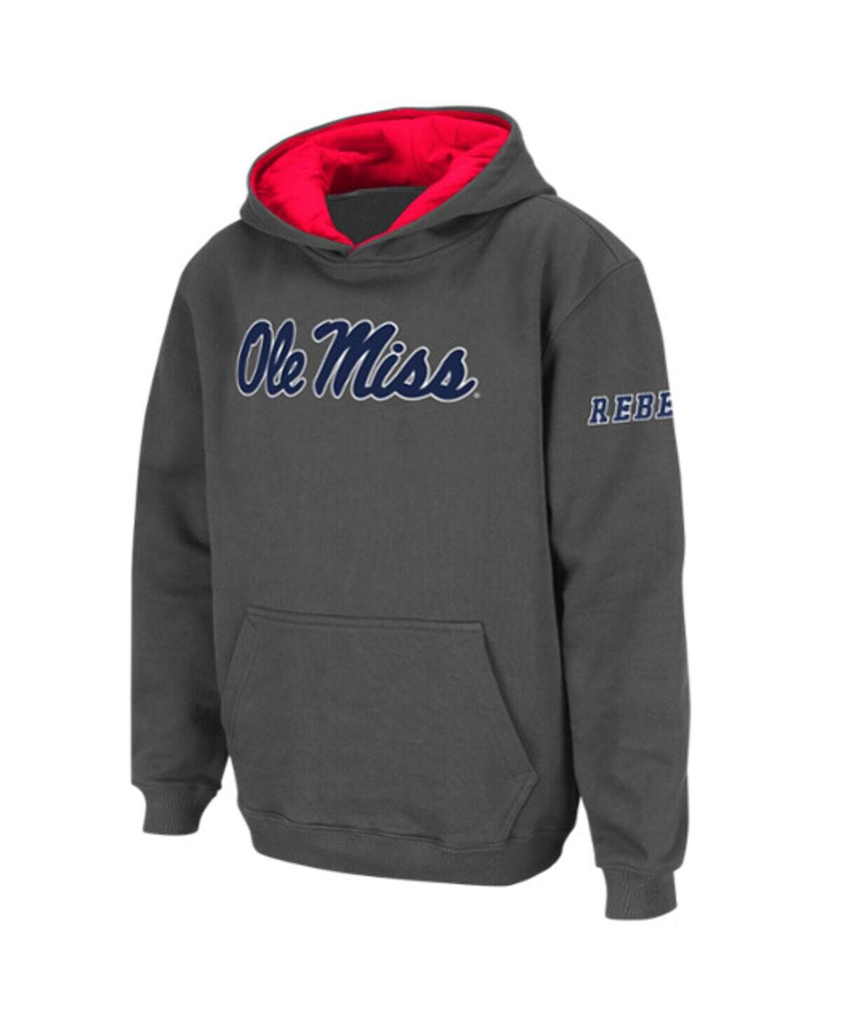 Темно-серый пуловер с капюшоном и большим логотипом Big Boys Ole Miss Rebels Stadium Athletic
Темно-серый пуловер с капюшоном и большим логотипом Big Boys Ole Miss Rebels Stadium Athletic