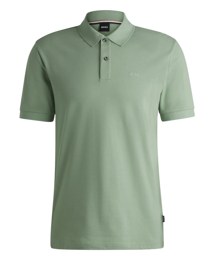 Поло из органического хлопка с вышитым логотипом Boss Black, зеленый
Поло из органического хлопка с вышитым логотипом Boss Black, зеленый