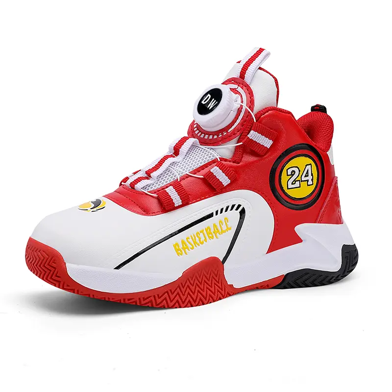 Баскетбольные кроссовки для детей и подростков со средним верхом, амортизирующие и устойчивые к истиранию D&W, белый/красный 
Баскетбольные кроссовки для детей и подростков со средним верхом, амортизирующие и устойчивые к истиранию D&W, белый/красный