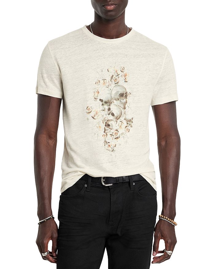 Футболка из льна с графическим принтом «Цветочный череп» John Varvatos, слоновая кость/кремовый
Футболка из льна с графическим принтом «Цветочный череп» John Varvatos, слоновая кость/кремовый
