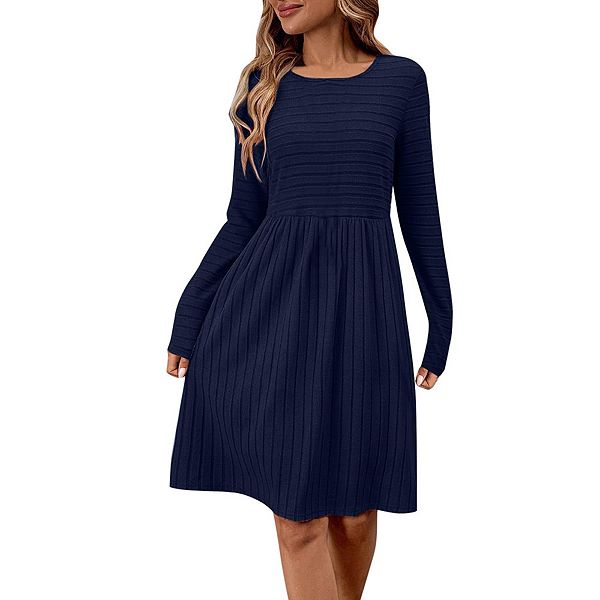 Платье миди с длинным рукавом и круглым вырезом casual Joyjoy, Dark Blue
Платье миди с длинным рукавом и круглым вырезом casual Joyjoy, Dark Blue
