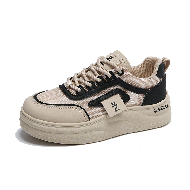 Низкие повседневные кроссовки женские BINGO DUCK, хаки/черный 
Низкие повседневные кроссовки женские BINGO DUCK, хаки/черный