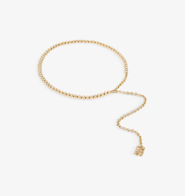 Ремень-Цепочка с драгоценными камнями, украшенный стразами Sandro, цвет naturels 
Ремень-Цепочка с драгоценными камнями, украшенный стразами Sandro, цвет naturels