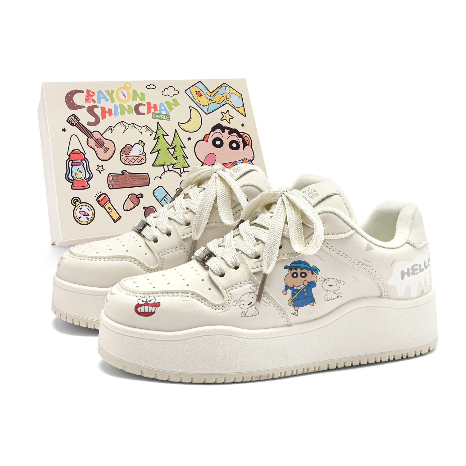 Низкие кеды для скейтбординга унисекс Crayon Shinchan, белый
Низкие кеды для скейтбординга унисекс Crayon Shinchan, белый