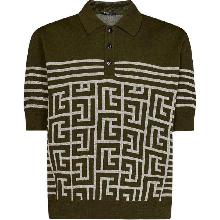 BALMAIN Зеленая поло для мужчин, Зеленый, BALMAIN Зеленая поло для мужчин
BALMAIN Зеленая поло для мужчин, Зеленый, BALMAIN Зеленая поло для мужчин