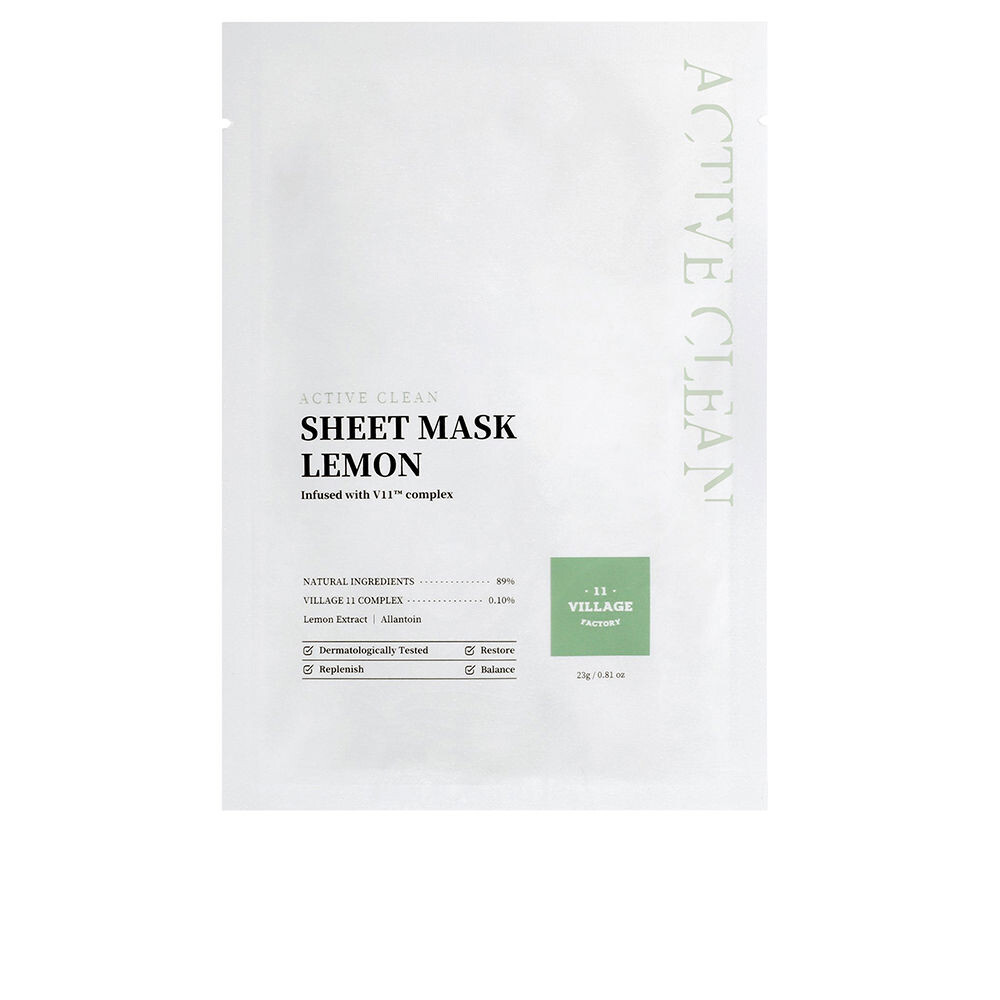 Маска для лица Active clean sheet mask lemon Village 11, 23г
Маска для лица Active clean sheet mask lemon Village 11, 23г