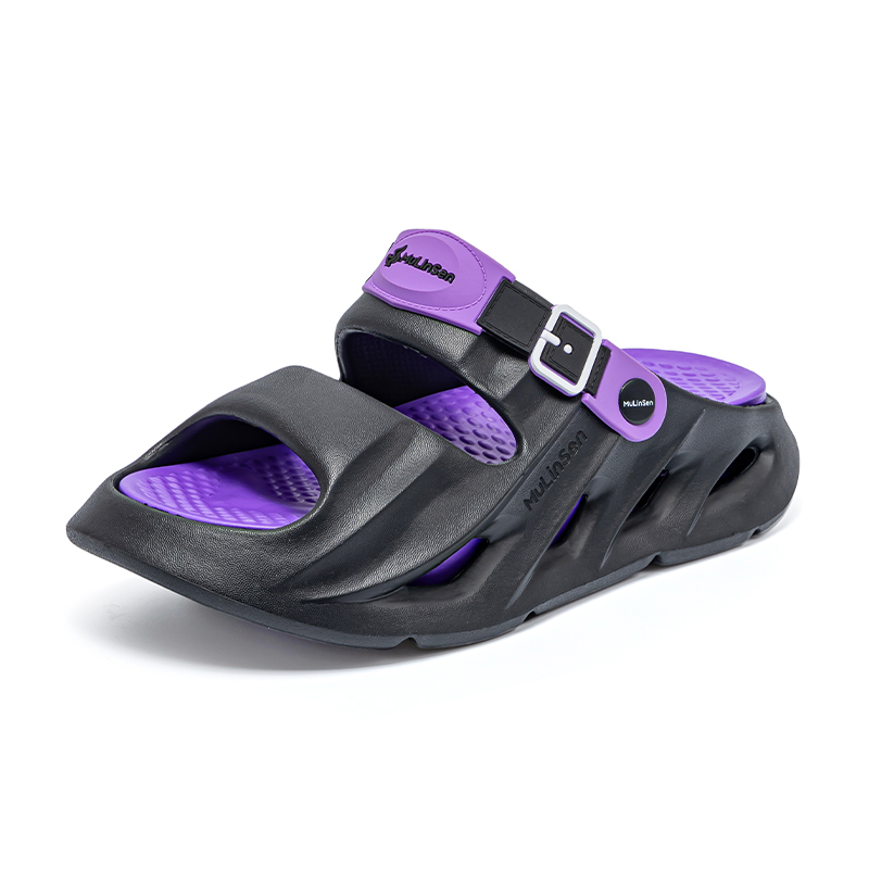 Mulinsen Пляжные сандалии мужские черно-фиолетовые, цвет Black Purple 
Mulinsen Пляжные сандалии мужские черно-фиолетовые, цвет Black Purple