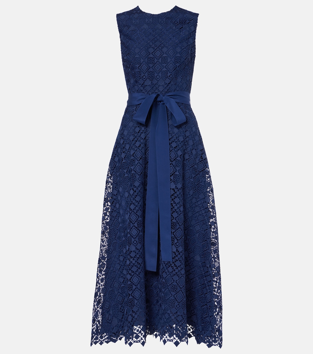 Платье миди из макраме с бантом Elie Saab, Moody Blue
Платье миди из макраме с бантом Elie Saab, Moody Blue