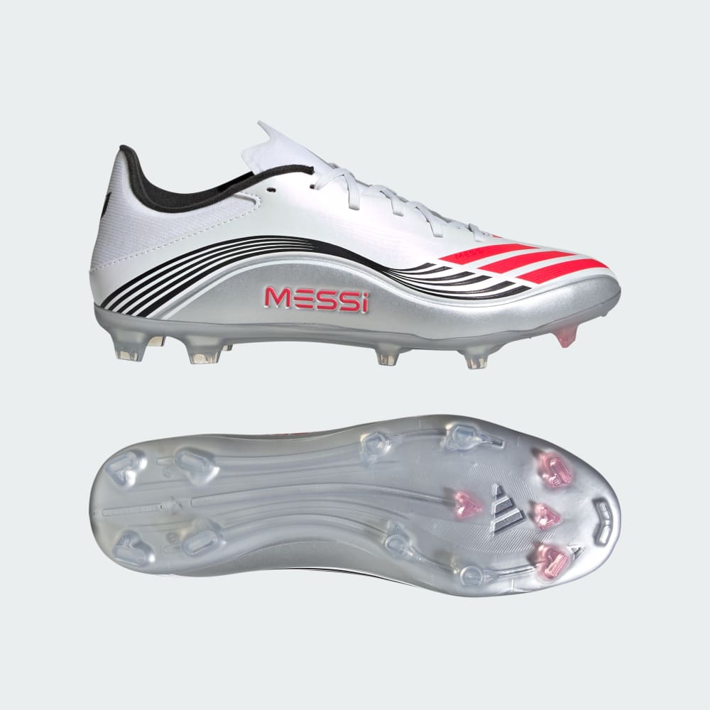 Бутсы Adidas F50 Messi League Firm/Multi-Ground Cleats, цвет Cloud White/Lucid Red/Silver Metallic
Бутсы Adidas F50 Messi League Firm/Multi-Ground Cleats, цвет Cloud White/Lucid Red/Silver Metallic