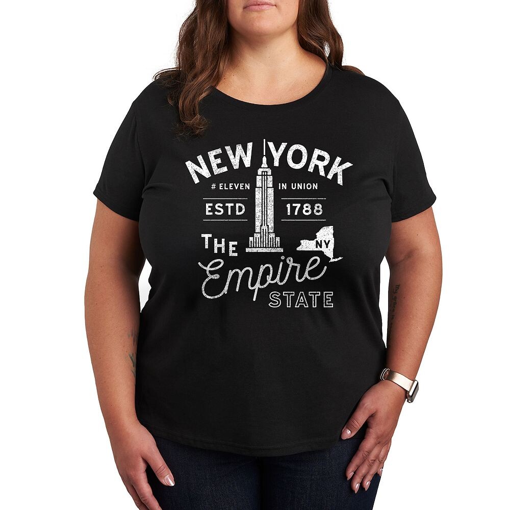 Футболка больших размеров с графическим рисунком «Нью-Йорк Эмпайр-Стейт» Licensed Character, черный
Футболка больших размеров с графическим рисунком «Нью-Йорк Эмпайр-Стейт» Licensed Character, черный