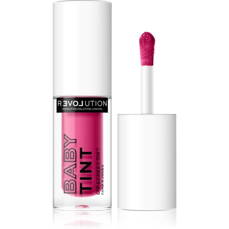 Makeup Revolution, Relove Baby Tint, жидкие румяна и блеск для губ оттенка Фуксия, 1,4 мл
Makeup Revolution, Relove Baby Tint, жидкие румяна и блеск для губ оттенка Фуксия, 1,4 мл