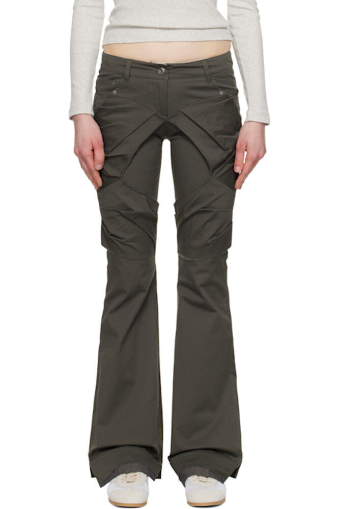 Брюки Bootcut цвета хаки со сборками OPEN YY
Брюки Bootcut цвета хаки со сборками OPEN YY