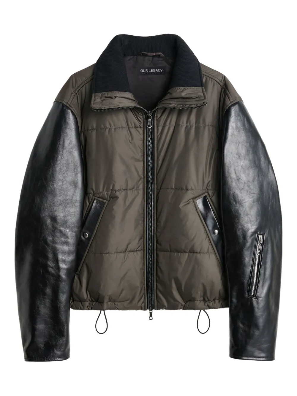 Стеганая куртка с кожаными рукавами OUR LEGACY, серый
Стеганая куртка с кожаными рукавами OUR LEGACY, серый