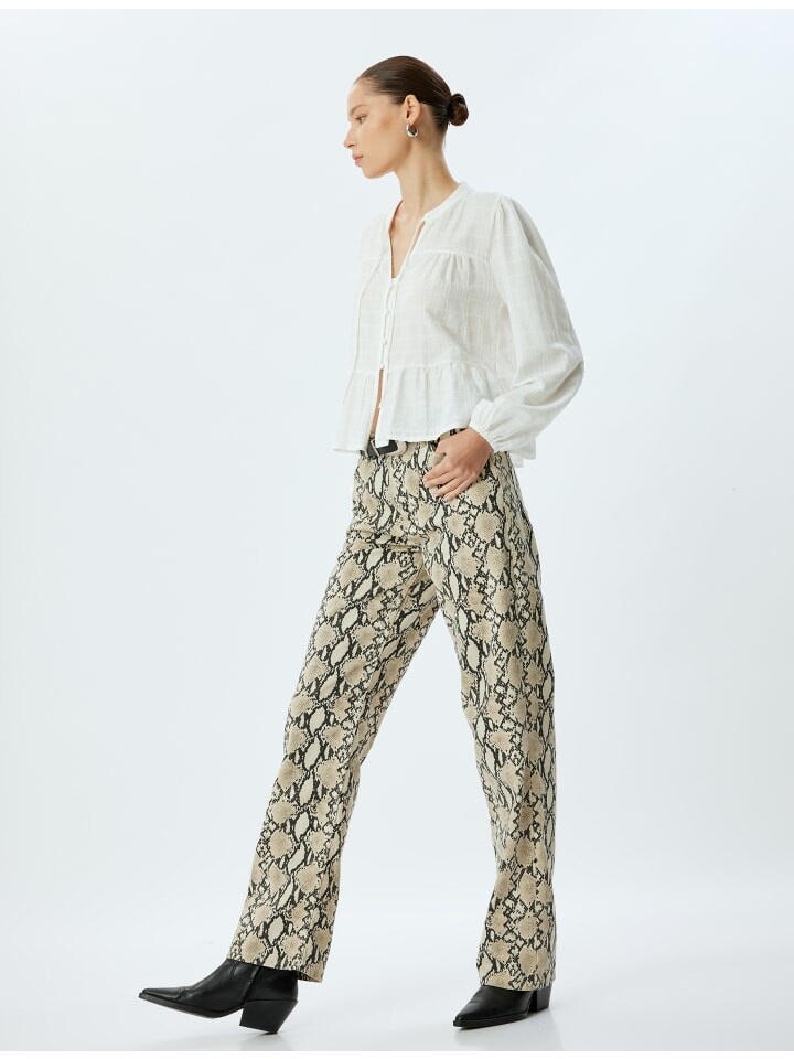 Тканевые брюки KOTON, цвет beige gemustert
Тканевые брюки KOTON, цвет beige gemustert