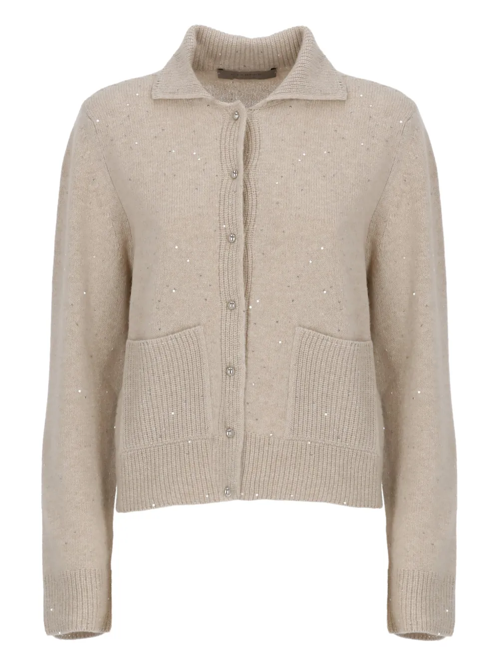 Кардиган с пайетками и прорезными карманами D.Exterior, бежевый
Кардиган с пайетками и прорезными карманами D.Exterior, бежевый
