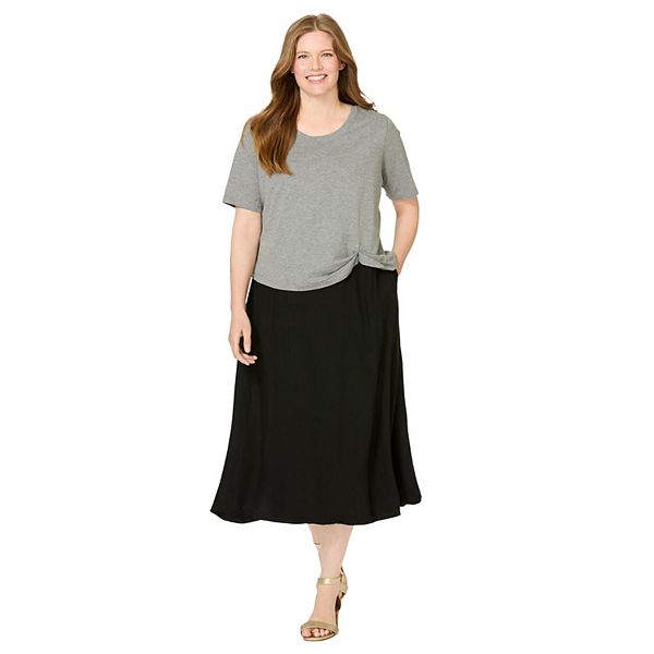 Платье-футболка two-fer Plus size Woman Within, Medium Heather Grey
Платье-футболка two-fer Plus size Woman Within, Medium Heather Grey