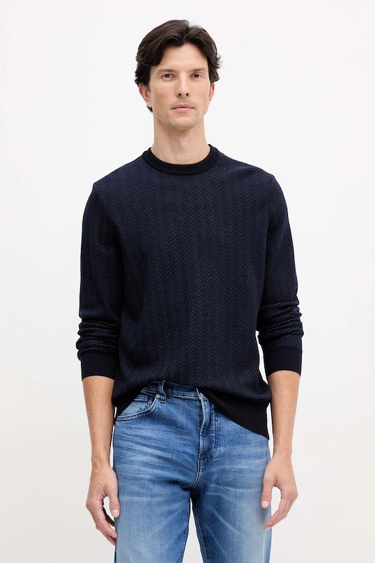 Свитер из смесовой шерсти Boss, темно-синий
Свитер из смесовой шерсти Boss, темно-синий