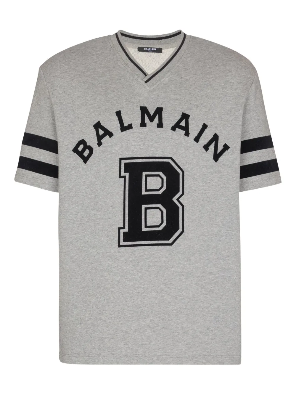 Футболка с V-образным вырезом и логотипом BALMAIN, серый
Футболка с V-образным вырезом и логотипом BALMAIN, серый
