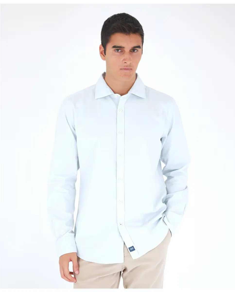 Мужская повседневная хлопковая рубашка, мягкая, приталенная, однотонная, светло-голубого цвета Wickett Jones, светло-голубой
Мужская повседневная хлопковая рубашка, мягкая, приталенная, однотонная, светло-голубого цвета Wickett Jones, светло-голубой