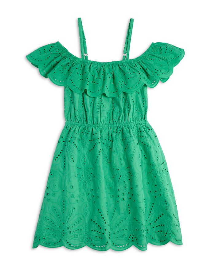 Платье для девочек с открытыми плечами, ажурной отделкой и фигурным краем, для малышек и детей постарше - эксклюзив AQUA, зеленый
Платье для девочек с открытыми плечами, ажурной отделкой и фигурным краем, для малышек и детей постарше - эксклюзив AQUA, зеленый