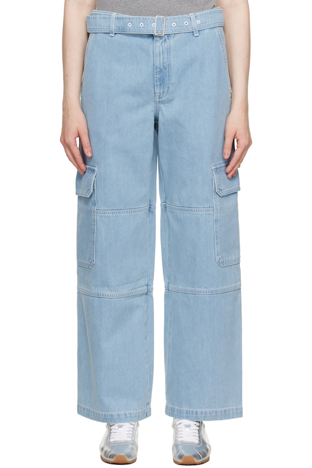 Утилитарные джинсовые штаны с поясом и карманами Maison Kitsuné, белый
Утилитарные джинсовые штаны с поясом и карманами Maison Kitsuné, белый